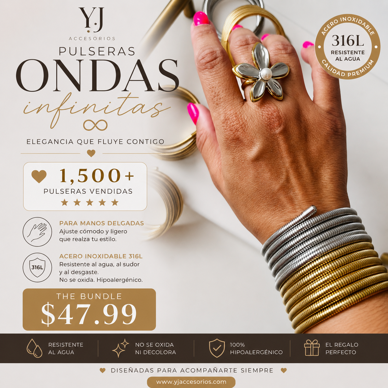 ✨Bundle Pulseras Ondas Infinitas✨