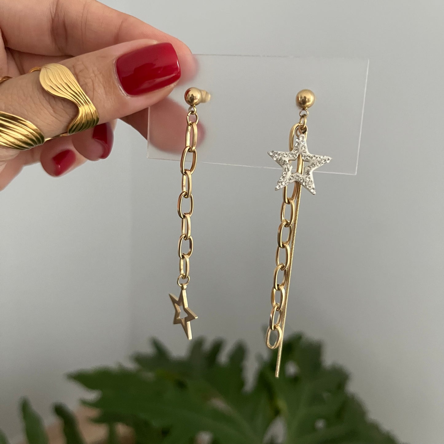 Aretes Estrellas Desiguales
