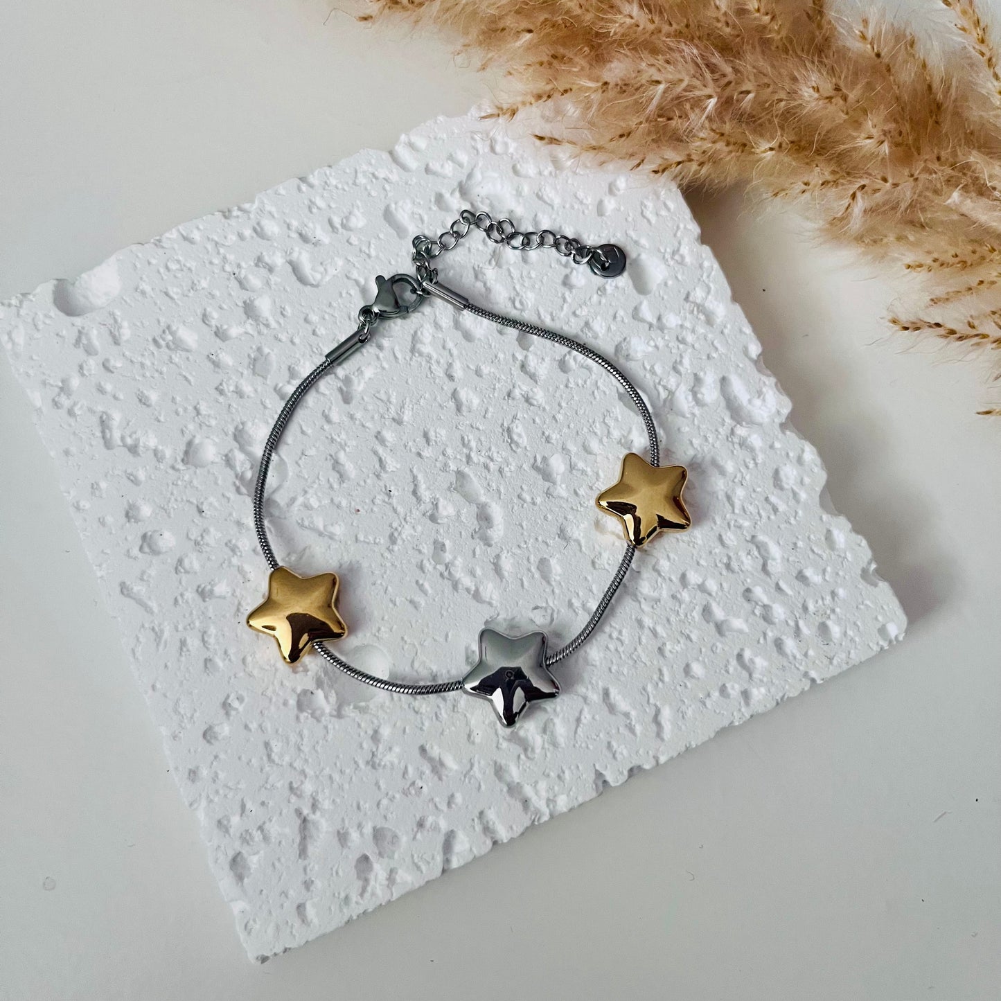 Pulsera Estrellas Doble Brillo