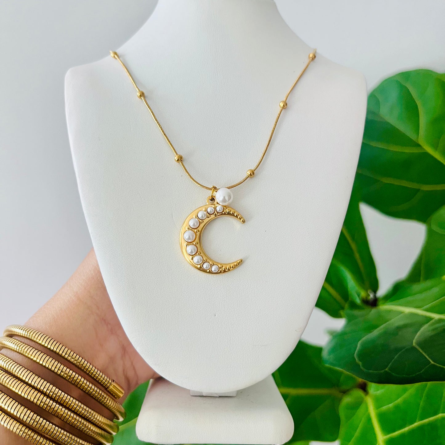 Collar Luna Perlada