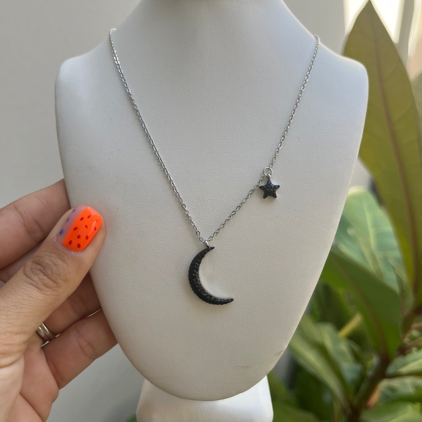 Collar Luna & Estrella Plata