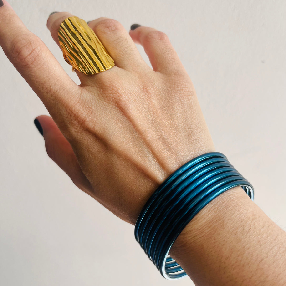Pulseras Azul Metálico 💙 (7 piezas)