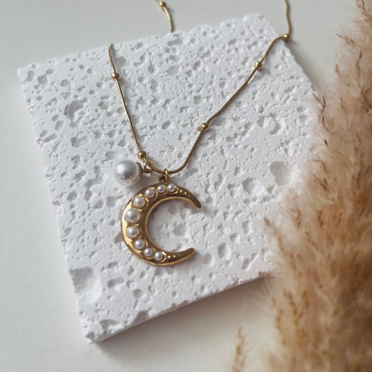Collar Luna Perlada