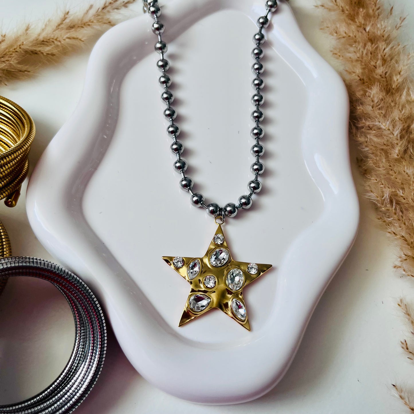 Collar Estrella Dorada Glam