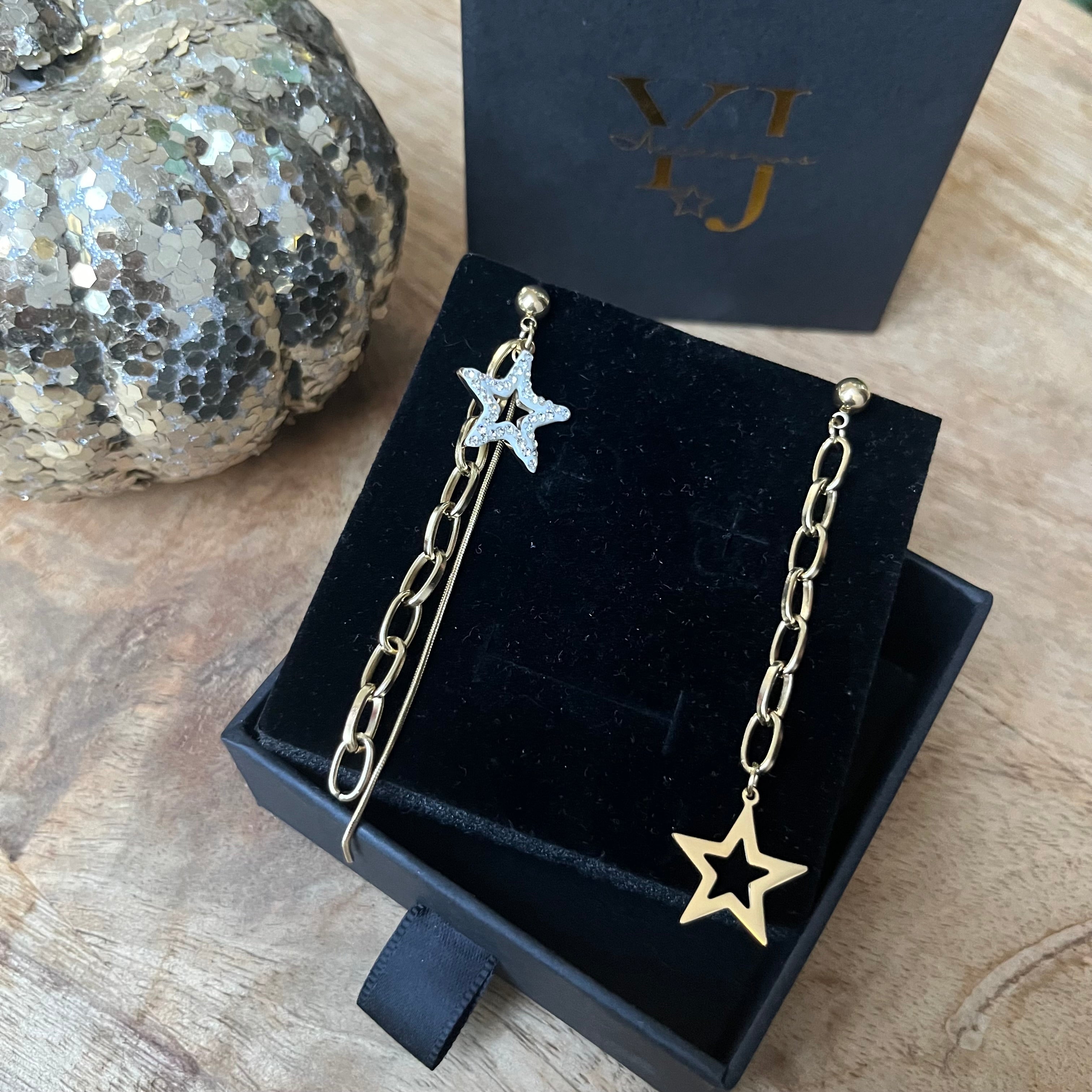 Aretes Estrellas Desiguales