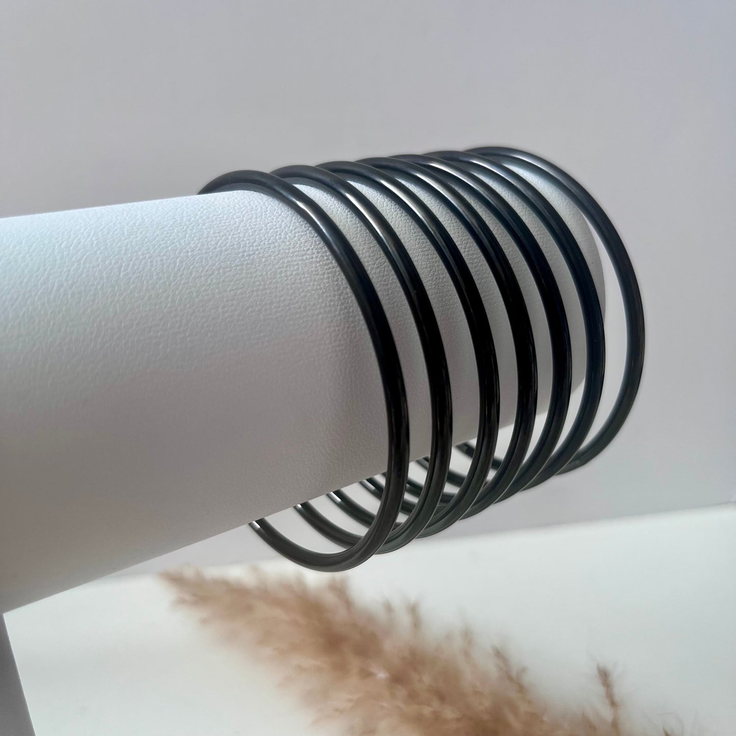 Pulseras Brillo Negro (7 Pulseras)