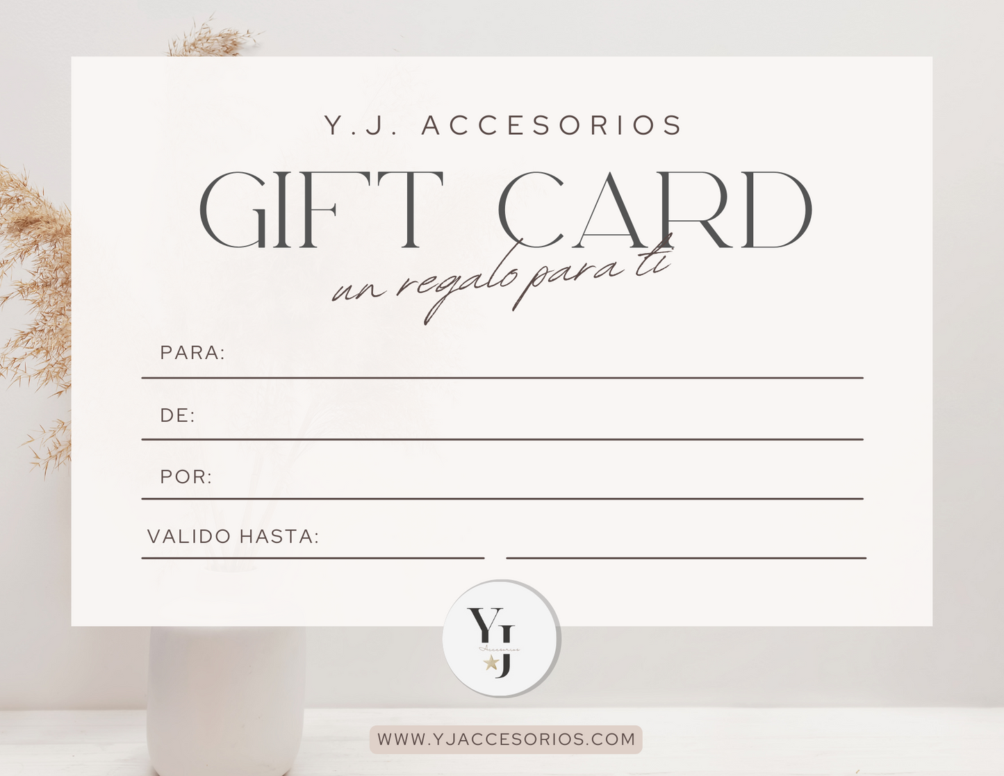 Gift Card YJ Accesorios